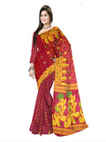 Pradip Fabrics Ethnic Woman's Tant Dhakai Jamdani Saree