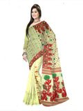 Pradip Fabrics Ethnic Woman's Tant Dhakai Jamdani Saree