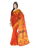 Pradip Fabrics Ethnic Woman's Tant Dhakai Jamdani Saree