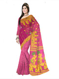 Pradip Fabrics Ethnic Woman's Tant Dhakai Jamdani Saree