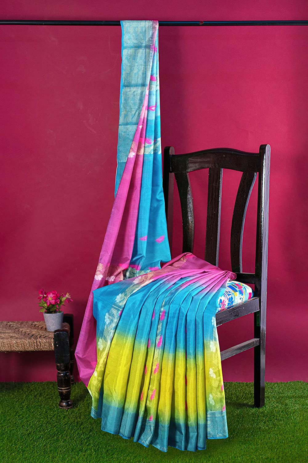 tant silk 3d bumper saree