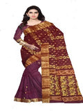 Pradip Fabrics Pure Tant Cotton Dark Pink Color Saree