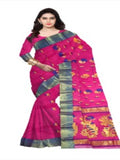 Pradip Fabrics Pure Tant Cotton White (Cream) Color Saree