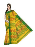 Pradip Fabrics Woven Tant Cotton All Over Dhakai Jamdani Yellow color Saree
