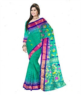 Pradip Fabrics Ethnic Women's Tant Silk Saree