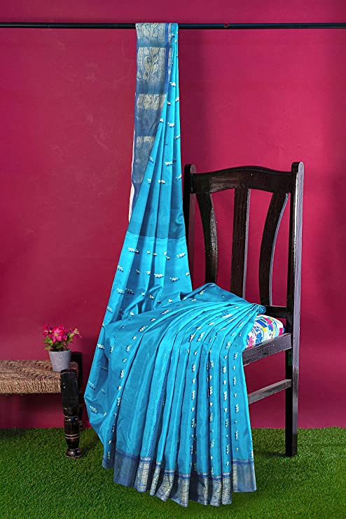 Pradip Fabrics Woven Tant Cotton Blend Saree