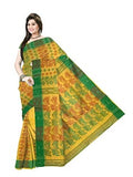 Pradip Fabrics Woven Tant Cotton All Over Dhakai Jamdani Yellow color Saree