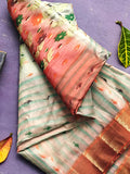 Pradip Fabrics Ethnic Women's Tant Silk Red and White Color Baluchuri Saree