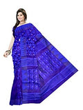 Pradip Fabrics Ethnic Women's Gap Dhakai Jamdani Blue Color Saree
