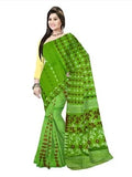 Pradip Fabrics Ethnic Women's Tant jamdani Cotton Light Green Color Jamdani Saree