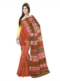 Pradip Fabrics Ethnic Women's Tant jamdani Orange Color Saree
