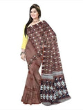 Pradip Fabrics Ethnic Women's Cotton Tant jamdani Brown Color Saree