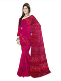 Pradip Fabrics Ethnic Women's Cotton Tant jamdaniPink Color Saree