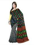Pradip Fabrics Ethnic Women's Tant jamdani Black Color Saree