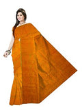 Pradip Fabrics Ethnic Women's Tant Cotton All Over Gap Dhakai Jamdani Yellow Color Saree