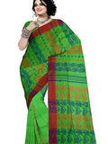 Pradip Fabrics Woven Tant Cotton All Over Dhakai Jamdani Green Saree