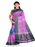 Pradip Fabrics Ethnic Women's Tant Silk Pink Color Saree