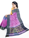 Pradip Fabrics Ethnic Women's Tant Silk Pink Color Saree