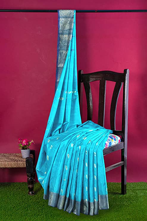 Pradip Fabrics Woven Tant Cotton Blend Saree