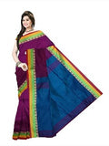 Pradip Fabrics Ethnic Women's Maroon and Blue Color Saree