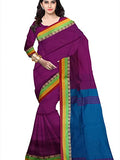 Pradip Fabrics Ethnic Women's Maroon and Blue Color Saree