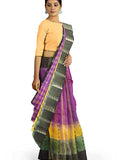 woven floral work saree