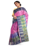 woven floral tri color work saree