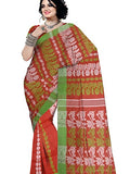 Pradip Fabrics Woven Tant Cotton All Over Dhakai Jamdani Maroon color Saree