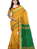 Pradip Fabrics Ethnic Women's Yellow and Green Color Saree