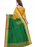 Pradip Fabrics Ethnic Women's Yellow and Green Color Saree