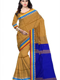 Pradip Fabrics Ethnic Women's Dark Yellow and Blue Color Saree