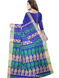 Pradip Fabrics Woven Tant Cotton All Over Dhakai Jamdani Blue Saree