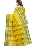 Pradip Fabrics Ethnic Women's Yellow Color Tant cotton Saree