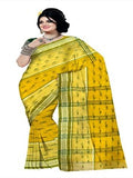 Pradip Fabrics Ethnic Women's Yellow Color Tant cotton Saree