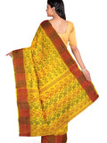 Pradip Fabrics Woven Tant Cotton Yellow Saree