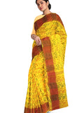 Pradip Fabrics Woven Tant Cotton Yellow Saree