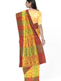 Pradip Fabrics Woven Cotton jamdani Yellow Saree