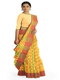 Pradip Fabrics Woven Cotton jamdani Yellow Saree