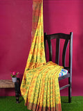 Pradip Fabrics Woven Cotton jamdani Yellow Saree