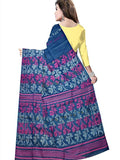Pradip Fabrics Ethnic Women's Tant jamdani  Blue Color Saree
