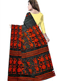 Pradip Fabrics Ethnic Women's Cotton Tant Black Color Saree