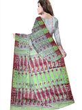 Pradip Fabrics Ethnic Women's Tant jamdani Grey Color Saree