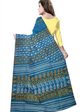 Pradip Fabrics Ethnic Women's Cotton Tant jamdani Aqua Color Saree