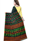 Pradip Fabrics Ethnic Women's Tant jamdani Black Color Saree