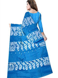 Pradip Fabrics Ethnic Women's Tant jamdani Aqua Color Saree