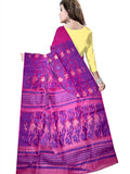 Pradip Fabrics Ethnic Women's Cotton Tant jamdani Magenta Color Jamdani Saree