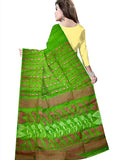 Pradip Fabrics Ethnic Women's Tant Jamdani Light Green Color Mina Par Saree