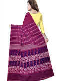 Pradip Fabrics Ethnic Women's Cotton Tant jamdani Magenta Color Saree