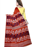 Pradip Fabrics Ethnic Women's Cotton Tant Cotton Light Red Color Saree