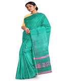 Pradip Fabrics Soft Green Color Tant Silk Blend Saree
